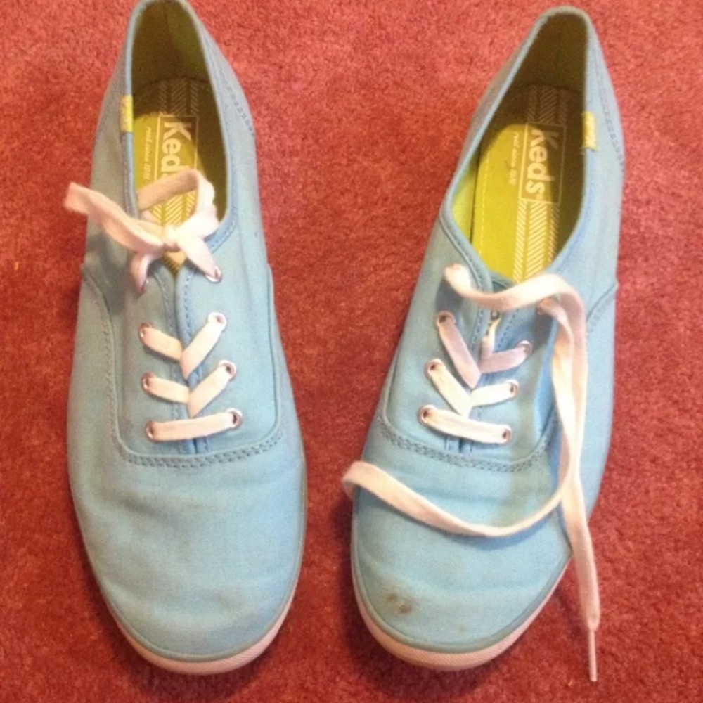 Light Blue Women’s KEDS (with a change of laces)